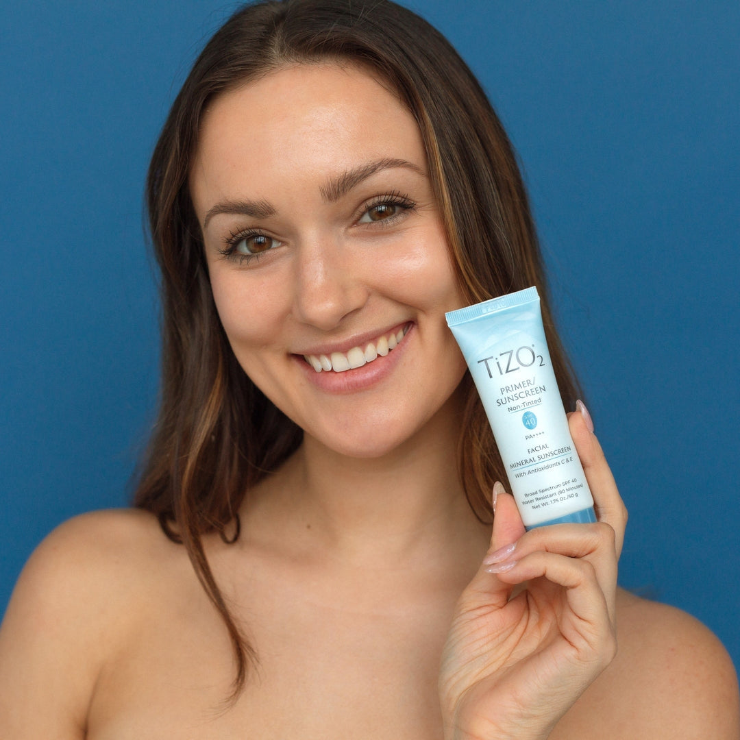 TiZO Facial Primer Bundle – SPF 40 Mineral Sunscreen Primers, Tinted & Non-Tinted Formulas, Broad Spectrum UVA/UVB Protection, Lightweight, Non-Greasy, Makeup-Friendly, 2-Pack