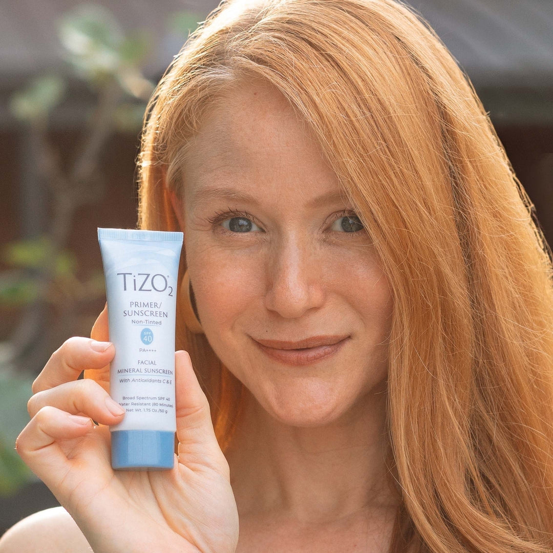 TiZO Facial Primer Bundle – SPF 40 Mineral Sunscreen Primers, Tinted & Non-Tinted Formulas, Broad Spectrum UVA/UVB Protection, Lightweight, Non-Greasy, Makeup-Friendly, 2-Pack