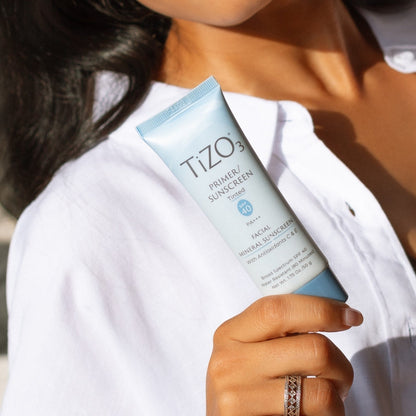 TiZO Facial Primer Bundle – SPF 40 Mineral Sunscreen Primers, Tinted & Non-Tinted Formulas, Broad Spectrum UVA/UVB Protection, Lightweight, Non-Greasy, Makeup-Friendly, 2-Pack